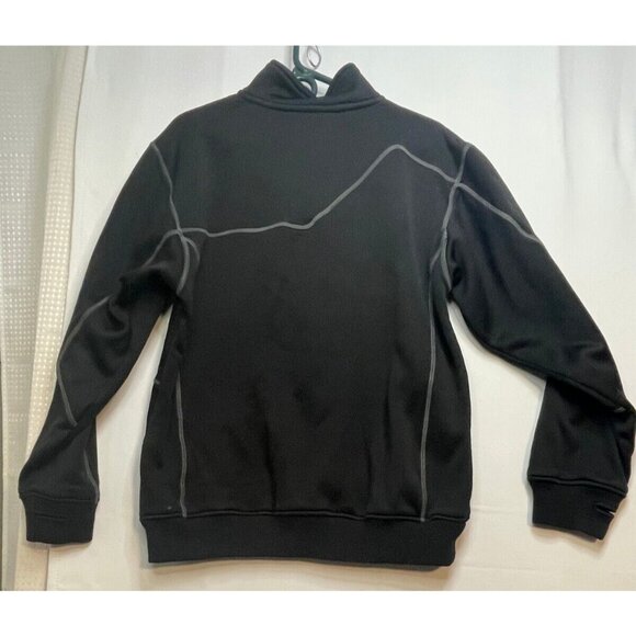 Free World bonded fleece full zip sweater jacket mens large black - Picture 2 of 11